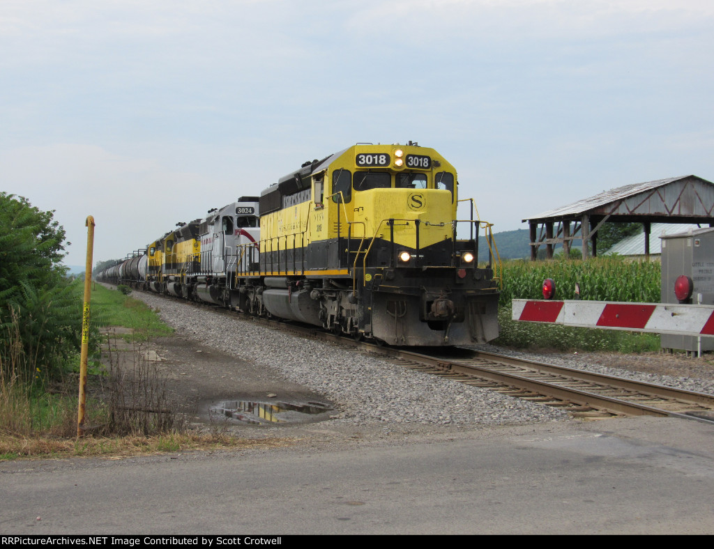 At the grade crossing